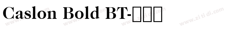 Caslon Bold BT字体转换